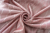 Cortina Jacquard Brilhante Rosa-pêssego com Design de Ondas 140x260cm-Individual - BOD HOME
