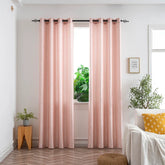 Cortina Jacquard Brilhante Cor de Rosa com Design de Ondas 140x260cm-Individual - BOD HOME