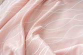 Cortina Jacquard Brilhante Cor de Rosa com Design de Ondas 140x260cm-Individual - BOD HOME