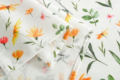 Cortina de Cozinha com Estampa de Flores de Primavera Individual - BOD HOME