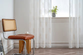 Cortina Estampada 3D Dourada Folhas Simples Branca 140x260CM-Individual - BOD HOME