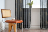 Cortina Estampada 3D Dourada Folhas Simples Preta 140x260CM-Individual - BOD HOME