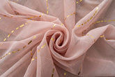 Cortina Estampada 3D Dourada-Linha Ondulada Cor-de-Rosa 140x260CM-Individual - BOD HOME