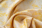 Cortina Jacquard Amarela com Borboletas em Linho Grosso 140x260cm-Individual - BOD HOME
