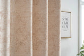 Cortina Jacquard Bege com Borboletas em Linho Grosso 140x260cm-Individual - BOD HOME