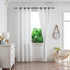 Cortina Jacquard Brilhante Branca com Design de Ondas 140x260cm-Individual - BOD HOME
