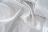 Cortina Jacquard Brilhante Branca com Design de Ondas 140x260cm-Individual - BOD HOME