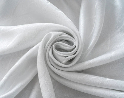 Cortina Jacquard Brilhante Branca com Design de Ondas 140x260cm-Individual - BOD HOME