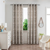 Cortina Jacquard Cinza com Borboletas em Linho Grosso 140x260cm-Individual - BOD HOME