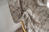 Cortina Jacquard Cinza com Borboletas em Linho Grosso 140x260cm-Individual - BOD HOME