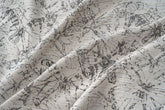 Cortina Jacquard Cinza com Borboletas em Linho Grosso 140x260cm-Individual - BOD HOME