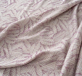 Cortina Jacquard Rosa com Folhas em Linho Grosso 140x260cm-Individual - BOD HOME