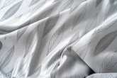 Cortina Jacquard com Folhagem Cinza 140x260cm-Individual - BOD HOME