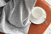 Cortina Opaca Jacquard Flores Cinza 140x260CM-Individual - BOD HOME