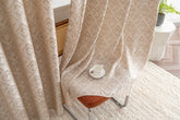 Cortina Opaca Jacquard Quadradas Bege 140x260CM-Individual - BOD HOME