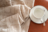 Cortina Opaca Jacquard Quadradas Bege 140x260CM-Individual - BOD HOME