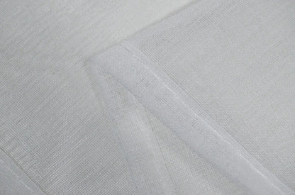 Cortina em Tecido de Linho Branca com Detalhes 140x260cm-Individual - BOD HOME