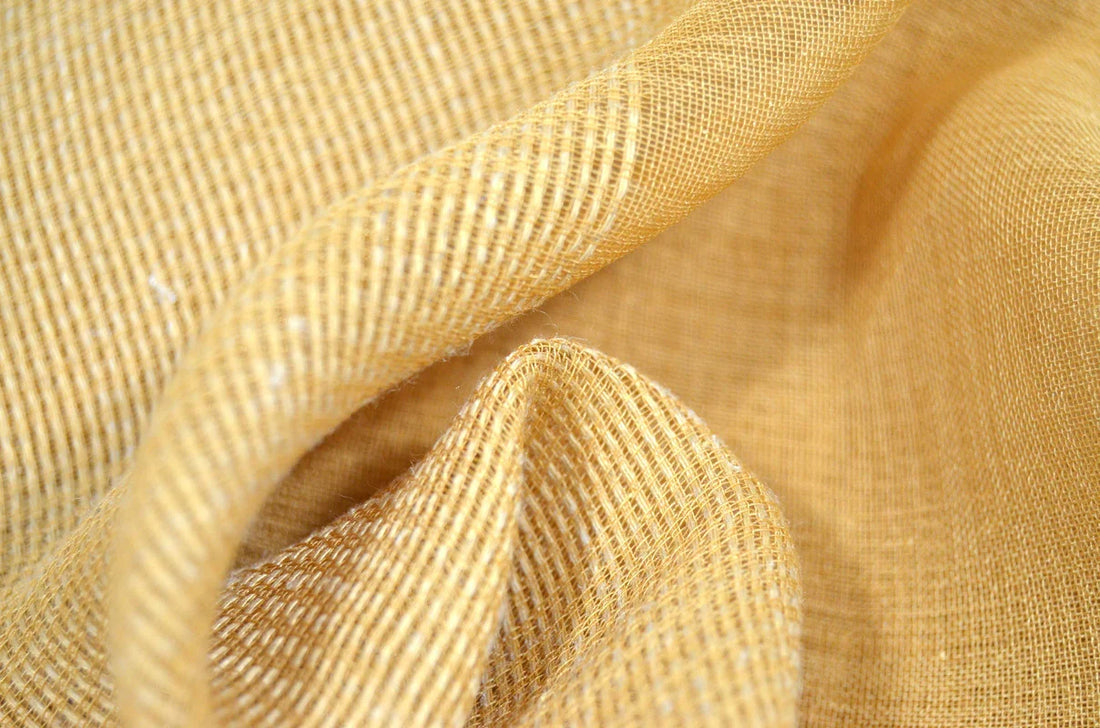 Cortina em Tecido de Linho Castanha com Detalhes 140x260cm-Individual 140x260cm-Individual - BOD HOME