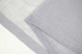 Cortina em Tecido de Linho Prateada com Detalhes 140x260cm-Individual - BOD HOME