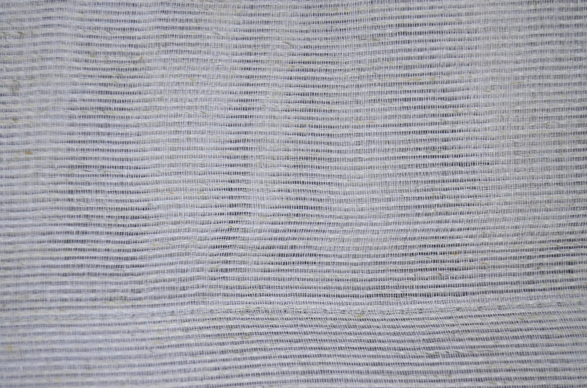 Cortina em Tecido de Linho Prateada com Detalhes 140x260cm-Individual - BOD HOME