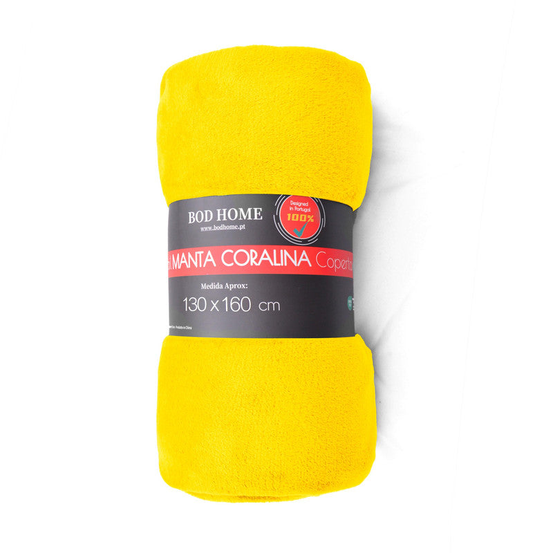 Manta de flanela Amarelo Gengibre - BOD HOME