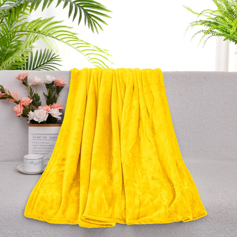 Manta de flanela Amarelo Gengibre - BOD HOME