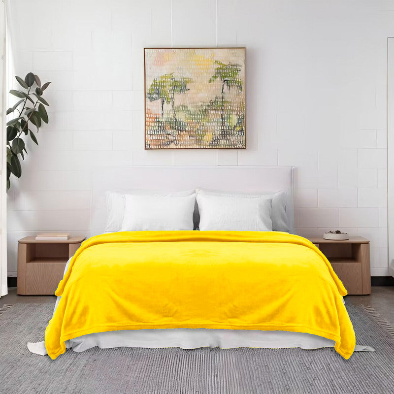 Manta de flanela Amarelo Gengibre - BOD HOME