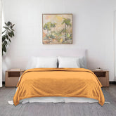 Manta de franela Amarelo Mostarda - BOD HOME