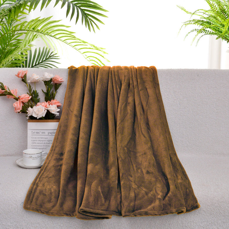 Manta de flanela Cor de Chocolate - BOD HOME
