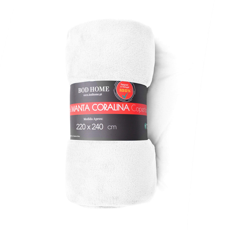 Manta de flanela Branco - BOD HOME