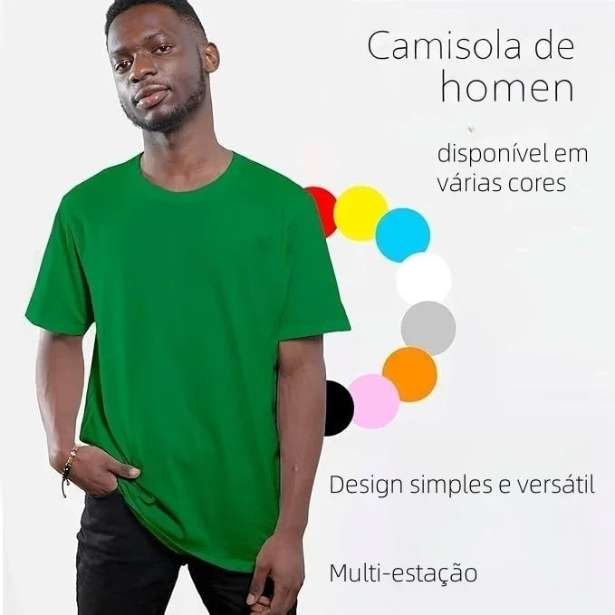 T-shirt homen forest green