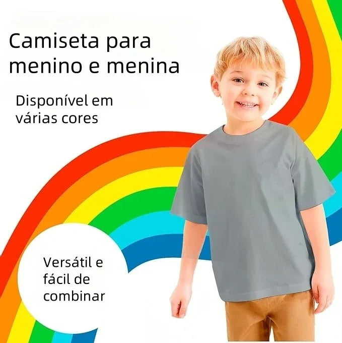 T-shit criança cinzo