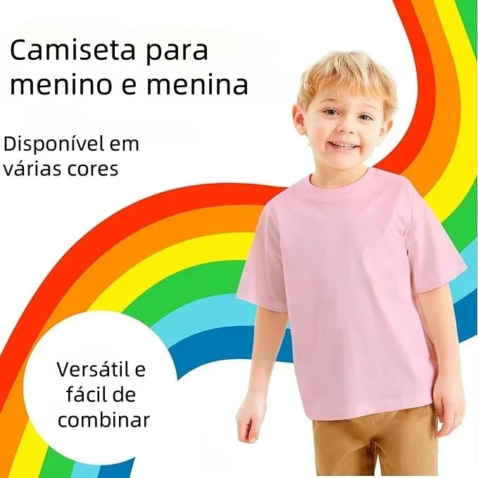 T-shit criança rosa