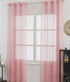 Cortina Liso Efeito Amassado 140 x 260cm - Série Luminosa rosa claro - BOD HOME 