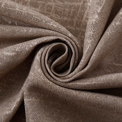 Cortina Jacquard com Bordado Castanho 140*260CM-Individual- BOD HOME