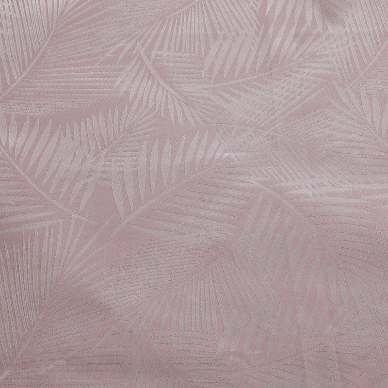 Cortina Translucido Estampada de Folhas Delicadas Rosa- BOD HOME
