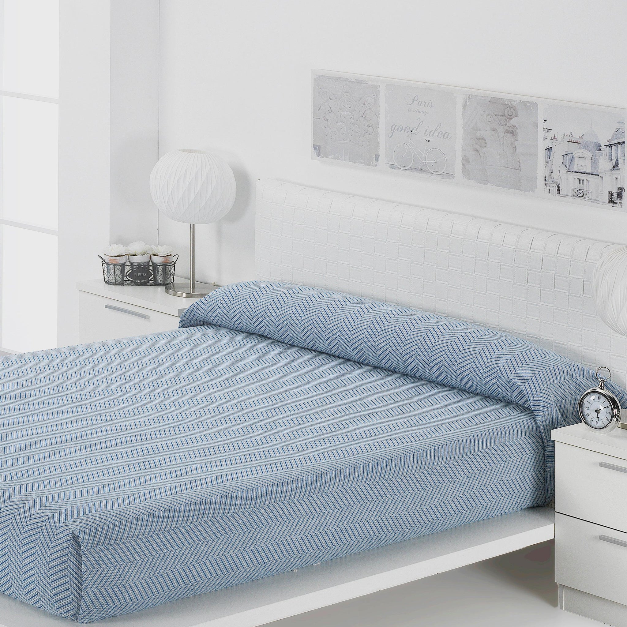 Cobertura de cama-azul - BOD HOME