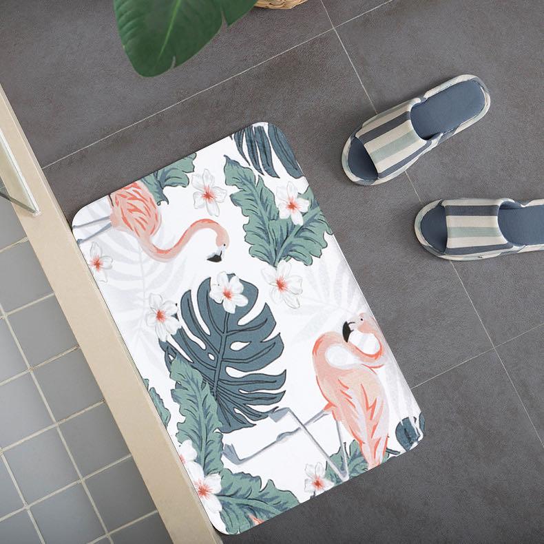Tapete de casa de banho com Estampa de Flamingo Rosa - BOD HOME