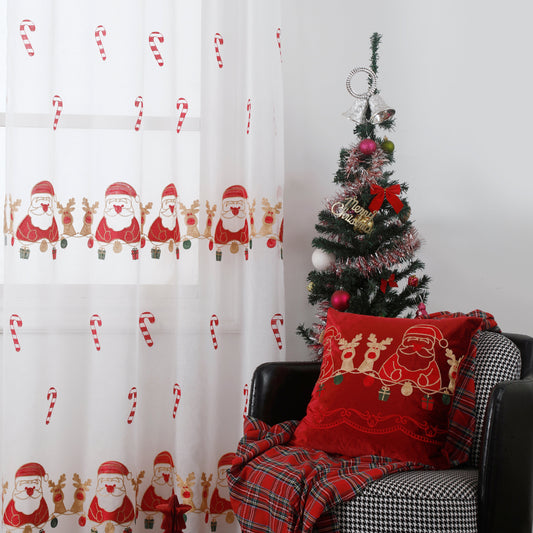 DECORAÇÃO DE NATAL CORTINASO| CORTINA EDIÇÃO LIMITADA DE NATAL VERMELHO140*260