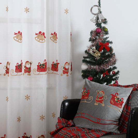 DECORAÇÃO DE NATAL CORTINADO| CORTINA EDIÇÃO LIMITADA DE NATAL BRANCO NEVE140*260