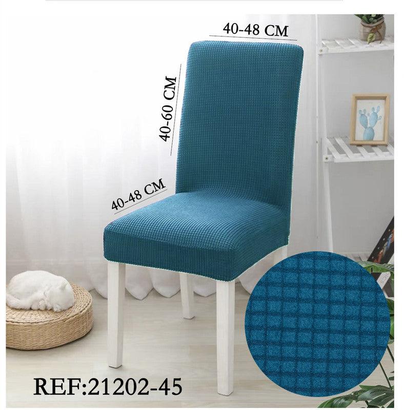 Capa para Cadeira Xadrez Elegante Azul Petróleo - BOD HOME