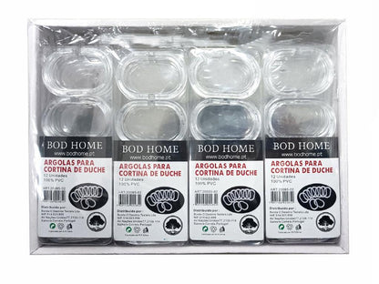 Clipes Para Cortinas De Duche Transparente 12 Pcs - BOD HOME