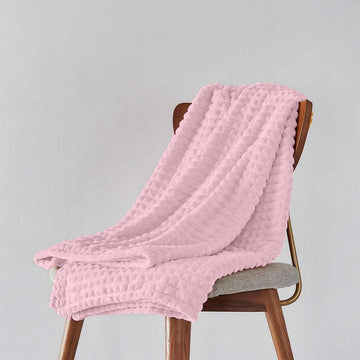 Cobertor com Malha De Pelúcia Longa Rosa - BOD HOME