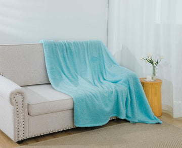 Cobertor de Algodão Ultra Suave Azul Turquesa - BOD HOME