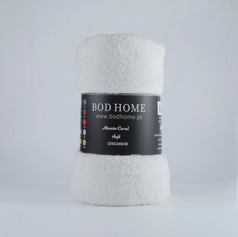 Cobertor de Algodão Ultra Suave Branco Claro - BOD HOME
