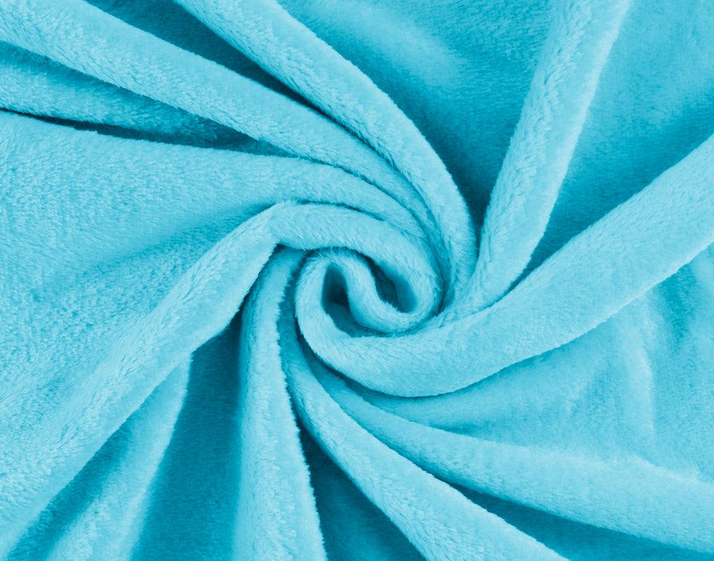 Cobertor Lisa De Pelúcia Longa Espessa Azul Turquesa - BOD HOME