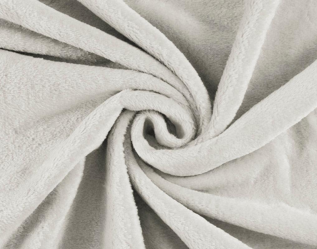 Cobertor Lisa De Pelúcia Longa Espessa Branco Marfim - BOD HOME