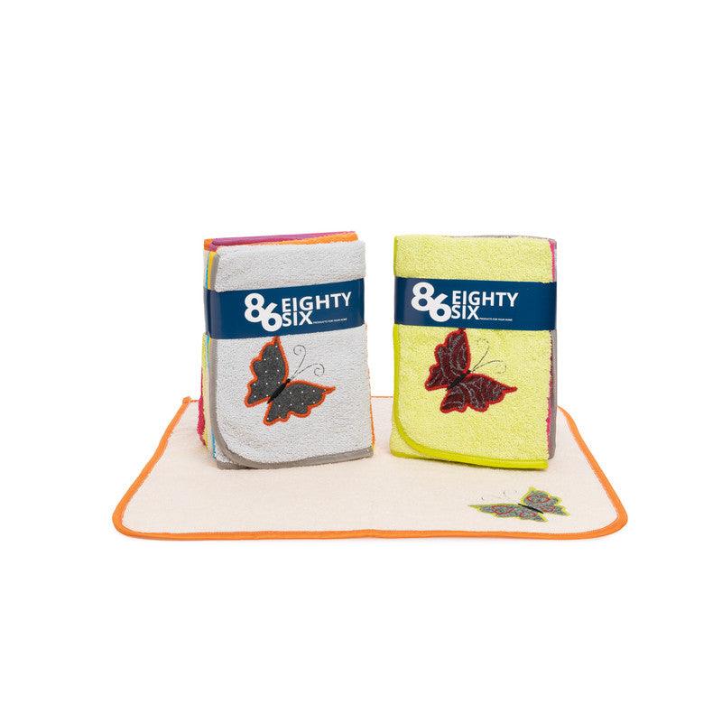 Conjunto de panos de cozinha vies com amores bordados em tecido absorvente - BOD HOME