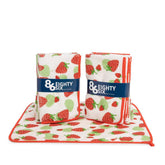 Conjunto de panos de cozinha vies com borboletas bordados em tecido absorvente - BOD HOME