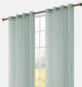 Cortina bordada com flores de algodão 140*260cm - BOD HOME